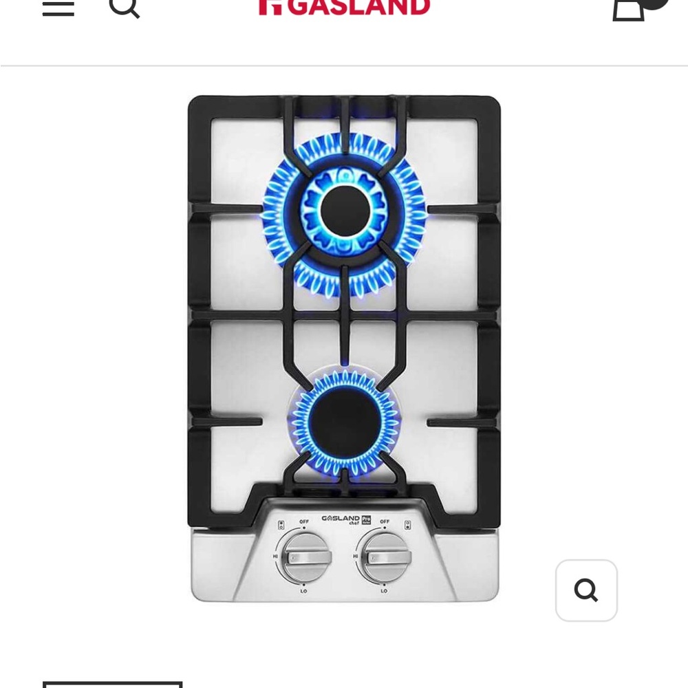 Gasland Chef 12 inch 2 burner stainless steel gas top